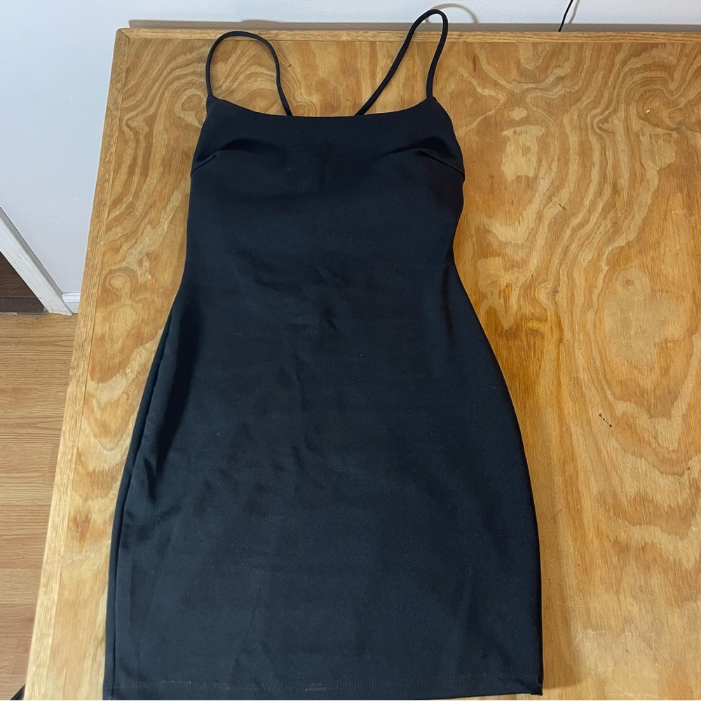 Windsor Black Tight Bling Low Back Short Mini Dress